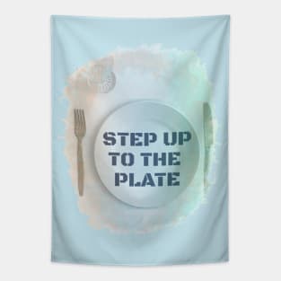 Step up to the plate design with knife and fork Tapestry