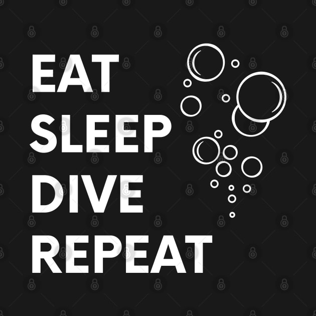 eat sleep scuba dive repeat by in leggings