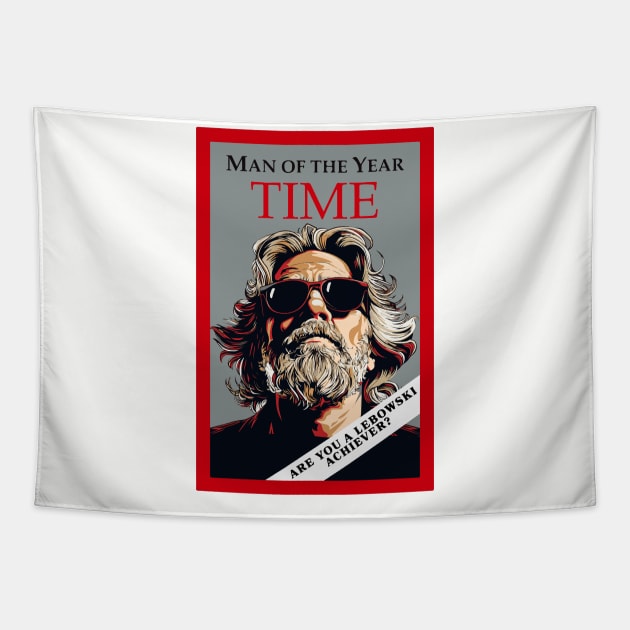 Th Dude Lebowski Time Man of the Year Big Lebowski Tapestry by GIANTSTEPDESIGN