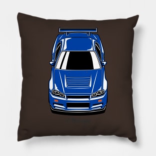 Skyline GTR R34 (blue) Pillow