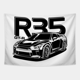 GTR R35 (Black Print) Tapestry