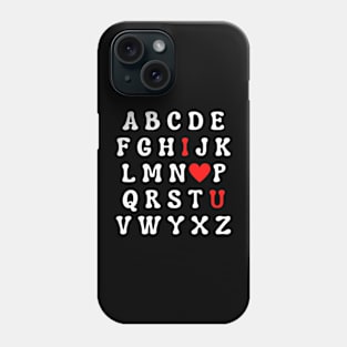 Valentine Alphabet White Red Phone Case