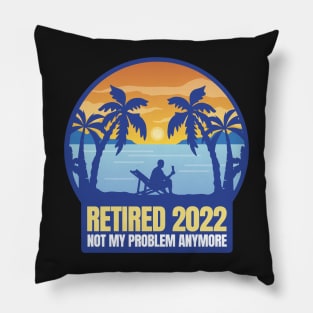 retired, 2022, retiree shirt, retiree, retirement, grandpa gift, grandma gift Pillow