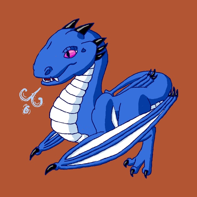 Baby Wyvern - Ice by PewterKat