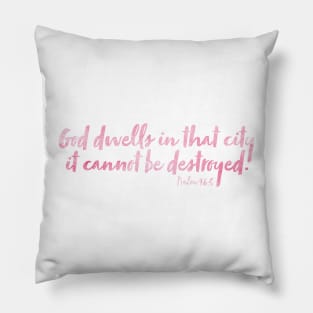 Christian Quote Watercolor Pillow