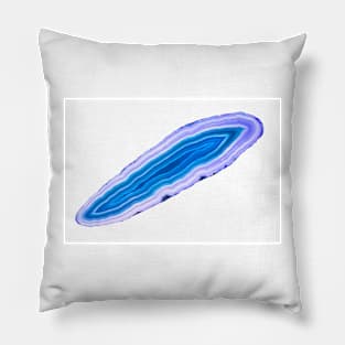 Blue agate slice mineral Pillow