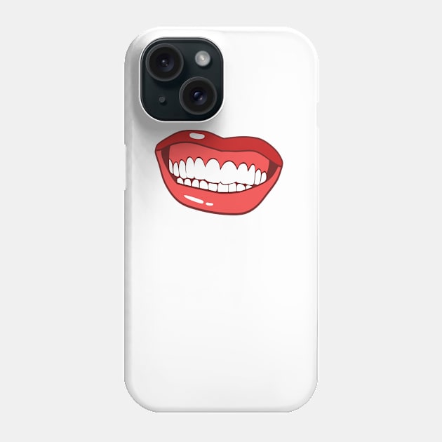 Lips in a smile Phone Case by kdegtiareva