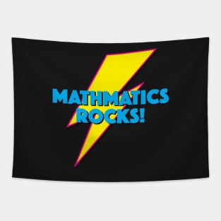 MATHMATICS ROCKS! LIGHTNING LOGO SLOGAN FOR TEACHERS, LECTURERS ETC. Tapestry