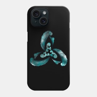 Floral Celtic Knot in Blue Phone Case