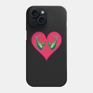 Angelfish | Pair of twins | Variation in Viva Magenta | Phone Case