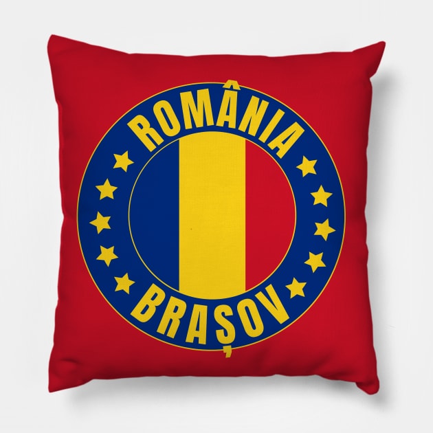 Brașov Romania Pillow by footballomatic