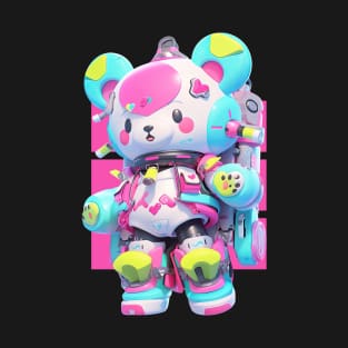 AKBLM - HYPERPOP MECHA メカ MOBILE SUIT KUMA | COOL MECHA ANIME FASHION T-Shirt