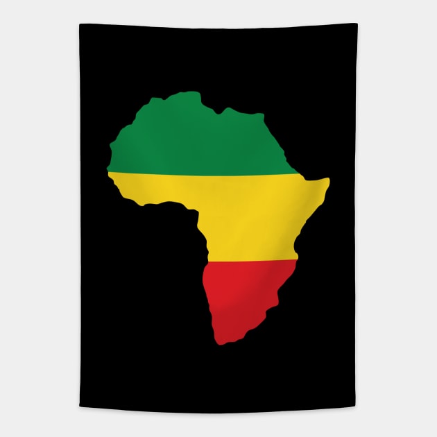 Green, Gold (Yellow) & Red Africa Flag Tapestry by forgottentongues