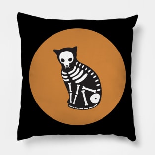 Halloween Skeleton Cat Pillow