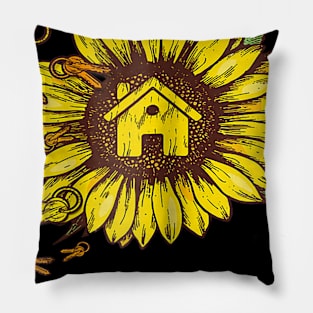 Man And Women Sunflower Realtor Pillow