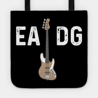 Cool Electric Bass Guitar EADG Distressed Design Tote