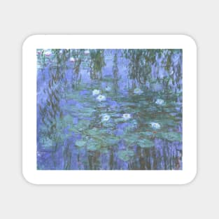 Blue Waterlilies by Claude Monet Magnet