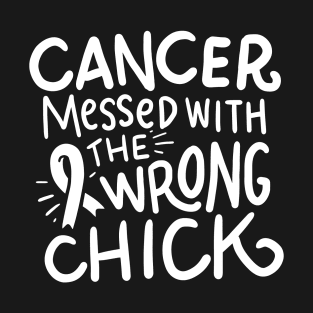 Lung Cancer Survivor Chemo Motivation White Ribbon T-Shirt