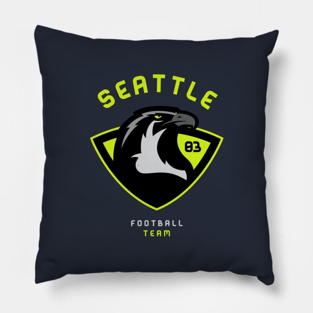 Fear the Seattle Seahawks Football team in 2020 Osprey Pillow by BooTeeQue