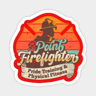 Firefighter 80's Summer Magnet