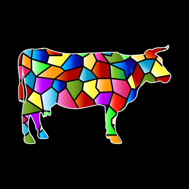 Cow Colorful Piece by Dunnhlpp