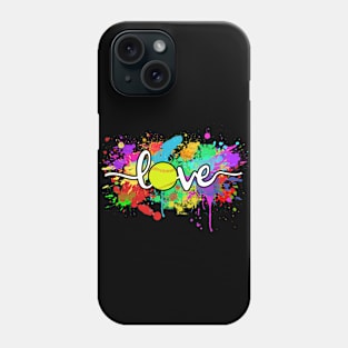 Softball Love Colorful Typography Art Phone Case