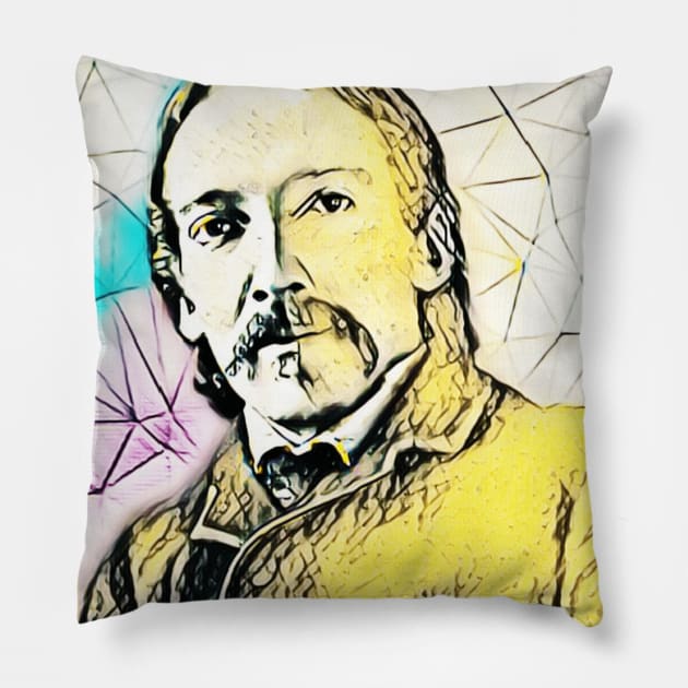 Robert Louis Stevenson Portrait | Robert Louis Stevenson Artwork 3 Pillow by JustLit
