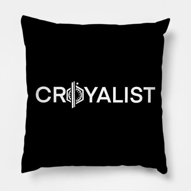 Croyalist (white) Pillow by Bushrat23