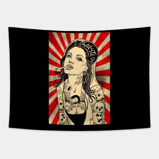 Tattoo Girl Tapestry