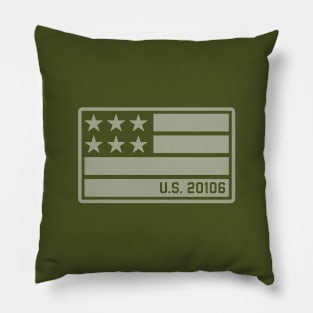 Redline - Staff Car U.S. Army (White on Army Green) Pillow