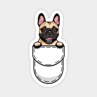 Funny French Bulldog Pocket Dog Magnet