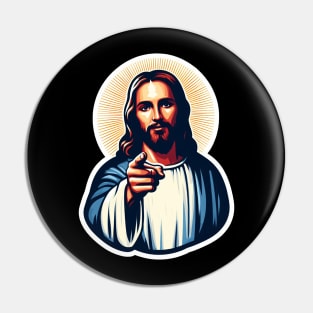 I SAW THAT Jesus MeMe Pin