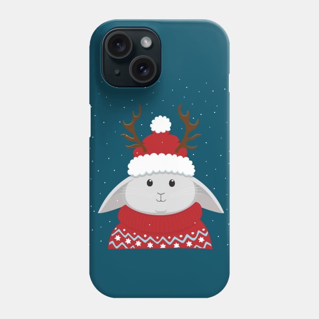 Christmas Bunny Phone Case by elphimblue