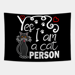 Yes I am a cat person, cat lover gift idea Tapestry