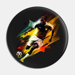 Ghana Soccer Quality Art Design Pin