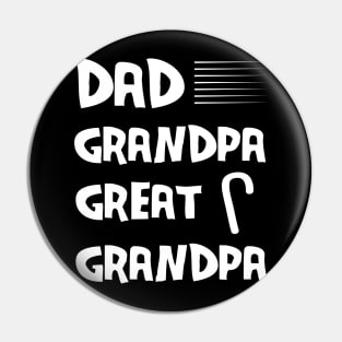 funny vintage fathers day design dad grandpa great grandpa Pin