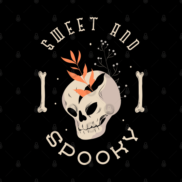 Sweet And Spooky Halloween Skull by M n' Emz Studio