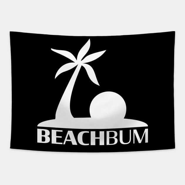 Beach Bum: Island (Stacked White) Tapestry by Long Legs Design