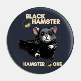 Black Super Hamster Pin