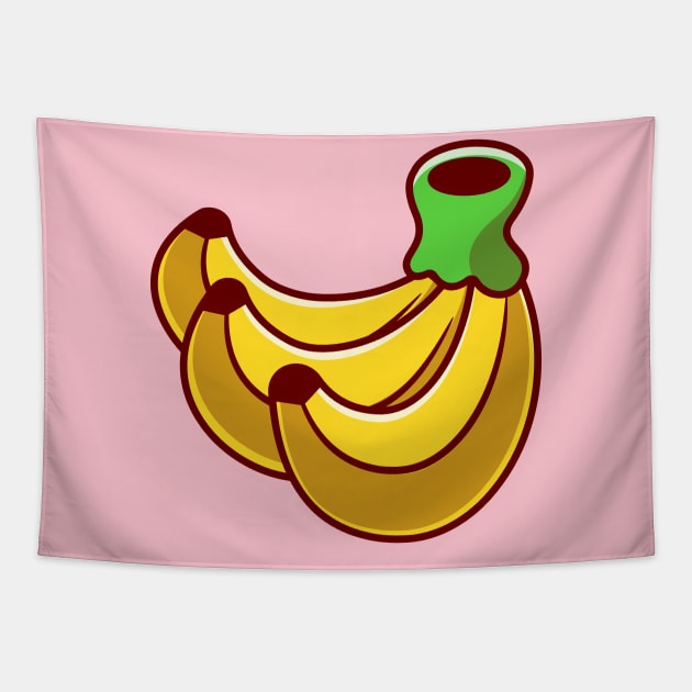 Banana Cartoon Illustration Tapestry by Catalyst Labs