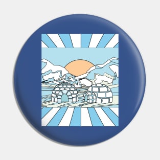 Igloo snow and ice landscape Pin