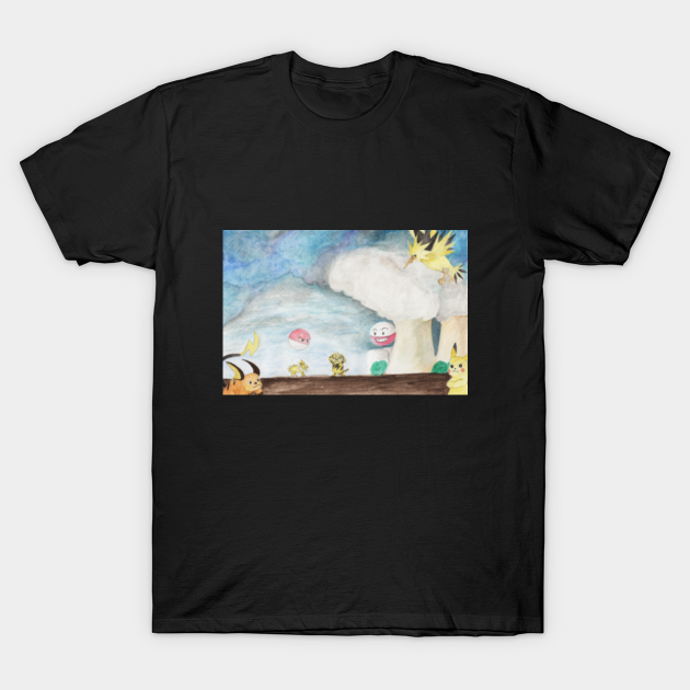 Discover Power Plant - Electric Type - Real life vs Cartoon - Electric Type - T-Shirt