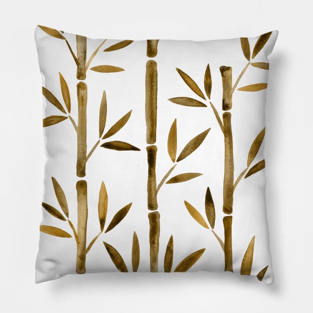 Sepia Bamboo Pillow by CatCoq