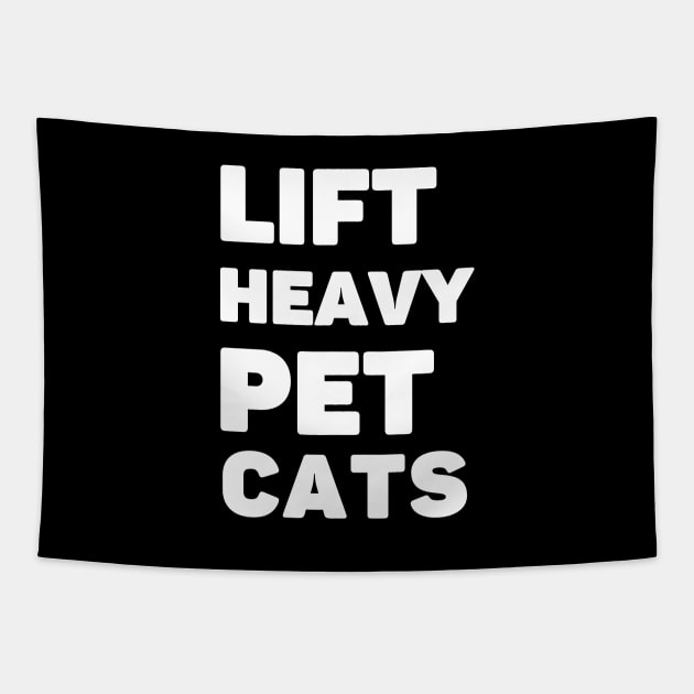 Lift Heavy Pet Cats Tapestry by AniTeeCreation