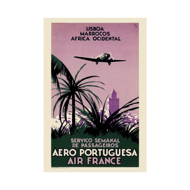 Aero Portuguesa Vintage Travel Poster 1938 by vintagetreasure