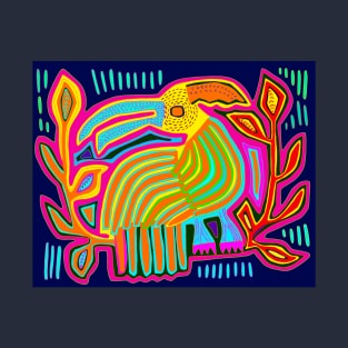 Kuna Indian Tropical Pajaro Parrot T-Shirt