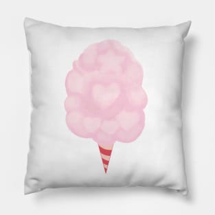 Cotton Candy, Hearts and Star Pillow