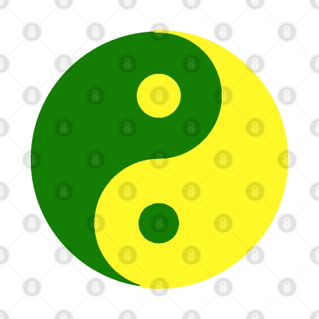 Yin Yang in green and yellow by NovaOven