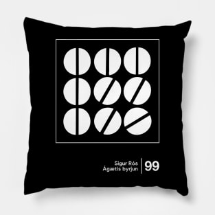 Ágætis byrjun - Minimalist Style Graphic Artwork Design Pillow