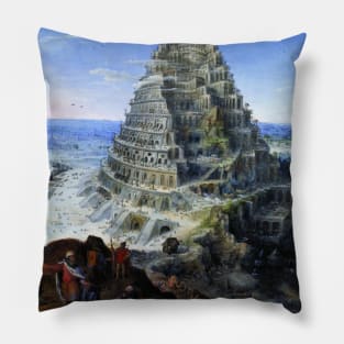 The Tower of Babel by Lucas van Valckenborch Pillow